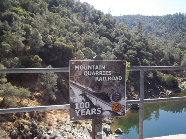 Mountain Quarries Railroad 100 Years Sign
